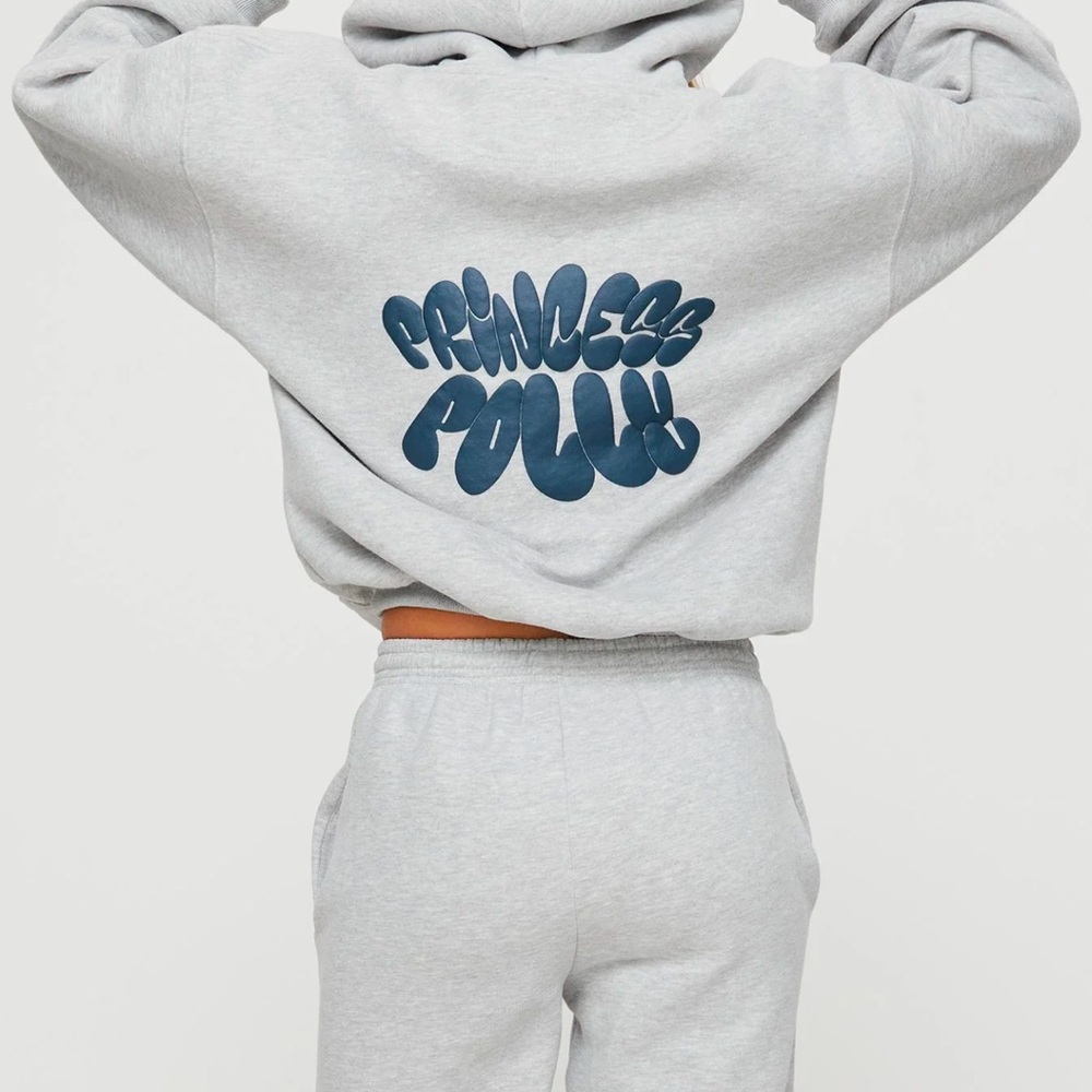 Princess Polly Heather Gray Pullover Hoodie - Picture 2 of 6